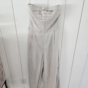 Abercrombie & Fitch Cream Jumpsuit